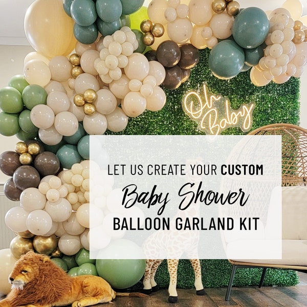 Custom DIY Balloon Arch Kit for Baby Showers, Custom Balloon Garland Kit for Baby Boy or Baby Girl, Baby Shower Balloons, Baby Shower Decor