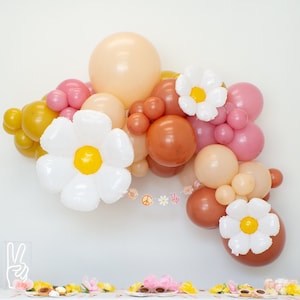 Groovy Ballon Bogen Kit, Frühling Gänseblümchen Blume Brautparty, Groovy One, Zwei Groovy Geburtstagsparty, Junggesellinnenparty Ballongirlanden Kit
