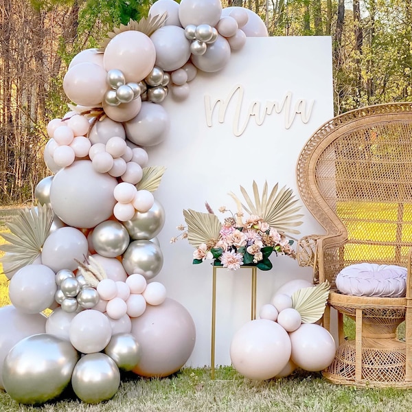 Boho Balloon Arch Kit, Neutral Gold PREMIUM Boho Bridal Shower, DIY Balloon Garland Kit, Boho Birthday, Boho Party Decorations