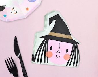 Cute Witch Halloween Party Napkins (Set of 20)