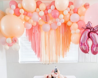 DIY Balloon Arch Kit, PREMIUM Quality Pink Creamsicle Pastel Balloon Garland Kit, Pink Rainbow Pastel Ballerina Party Balloon Backdrop