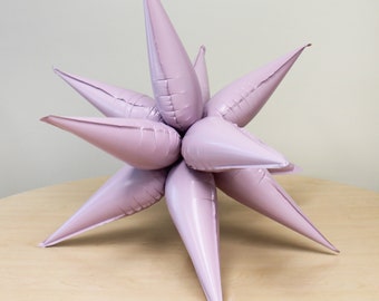 Sternschnuppenballon (40 Zoll) | Pastell Flieder Rosa | 12 Point Star Party Decor