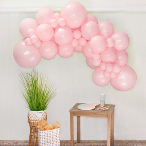 Pink Balloon Arch Kit (5 Ft.), 53 PCS Mixed Sizes, PREMIUM Pink Balloon Garland Kit, Modern Pink Balloon Backdrop, CUSTOM Color Combo
