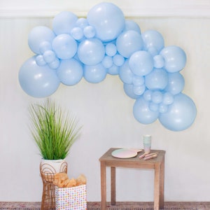Blue Balloon Arch Kit (5 Feet), 53 PCS Mixed Sizes, PREMIUM Blue Balloon Garland Kit, Modern Blue Balloon Backdrop, CUSTOM Color Combo
