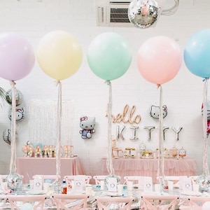 Giant Pastel Balloons, 36&quot; (3 foot), Pick Your Colors, Matte PREMIUM Extra Large Balloons in Baby Blue, Pink, Green, Purple, Peach, Yellow