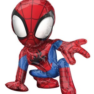 16&quot; Licensed Spiderman Sitting Superhero Foil Balloon - Air-Fill Only | Tabletop Party Decor