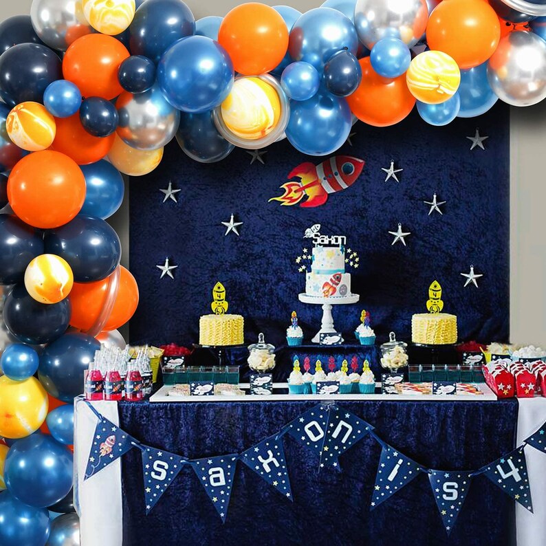 Astronaut Space Balloon Garland Kit Outer Space Kids Party Etsy