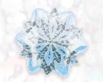 Snowflake Balloon (18-Inches), Light Blue Snowflake Christmas Balloon, Winter Onederland, Frozen Birthday Party, Winter Wonderland Decor