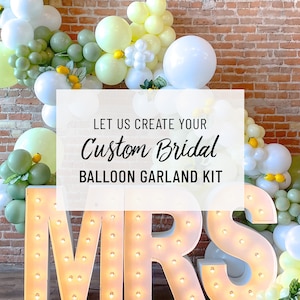 Custom DIY Balloon Arch Kit for Bridal Showers, Bridal Custom Balloon Garland Kit, Bride Balloons, Bridal Shower Balloon Garland