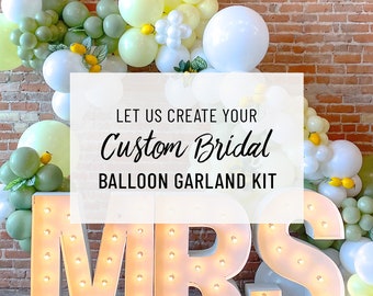 Custom DIY Balloon Arch Kit for Bridal Showers, Bridal Custom Balloon Garland Kit, Bride Balloons, Bridal Shower Balloon Garland