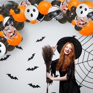 Halloween Balloon Arch Kit, Orange, Black, Marble, Ghost Balloons image 5