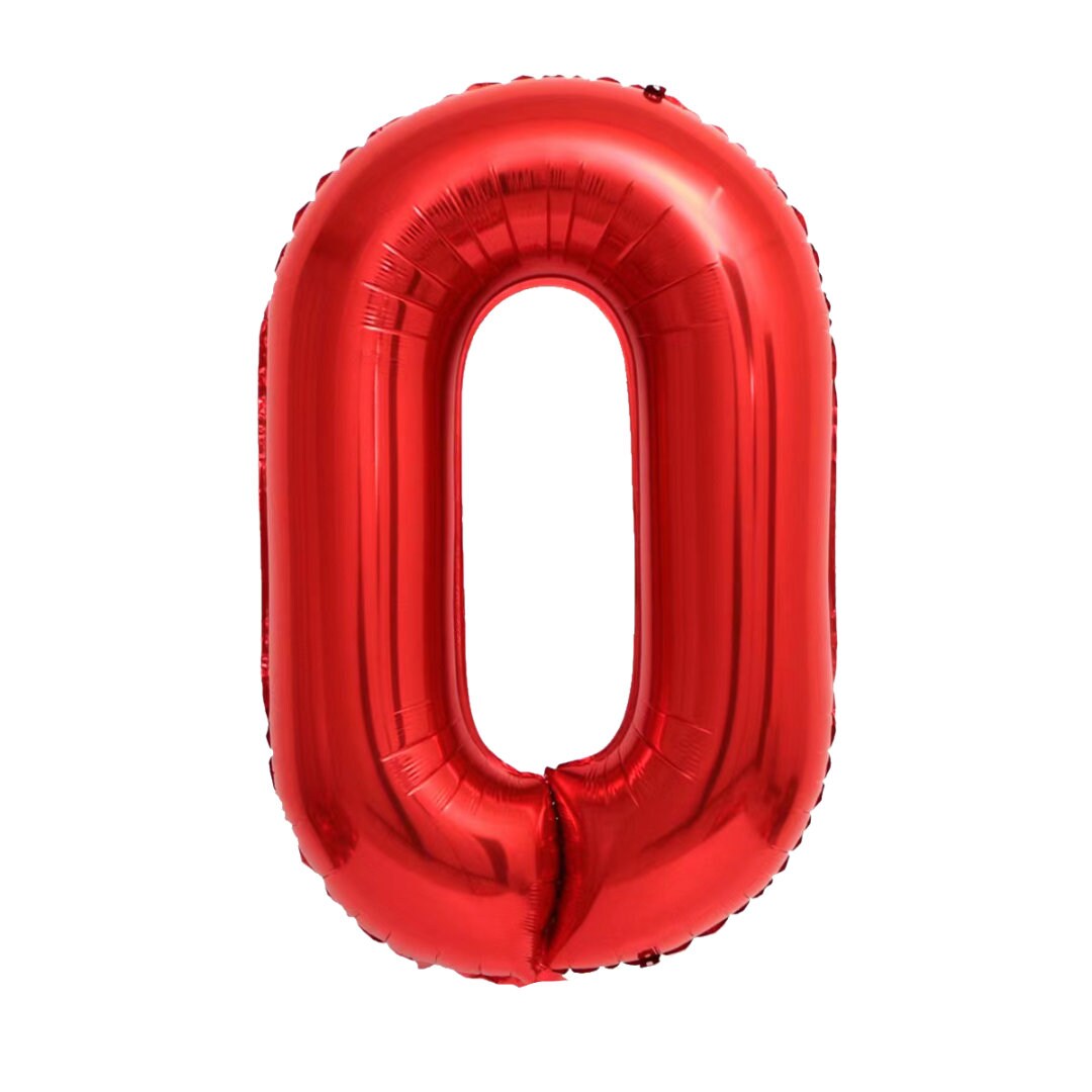 Giant Red Number Balloons (42 Inches), Red Mylar Foil Number Balloons ...