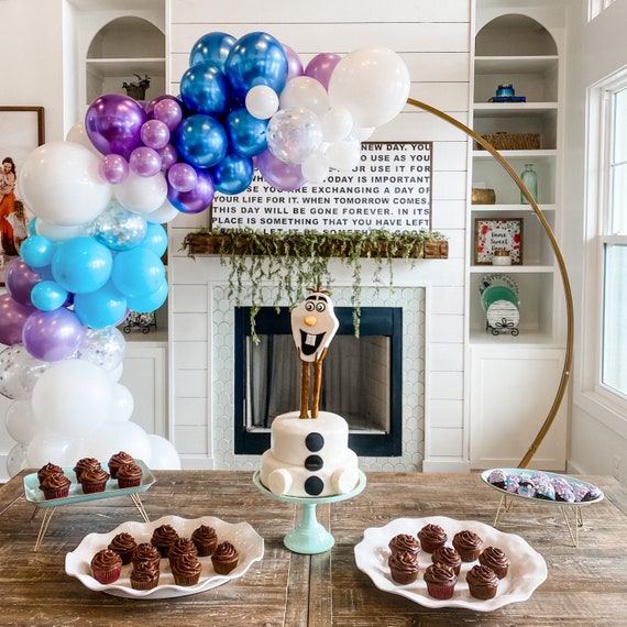 Gender Reveal Blue & Pink Fringe Backdrop & Balloons from Ellie's Party  Supply