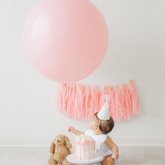 Giant Pink Tassel Tail Balloon 3 foot 36 Matte PREMIUM Pastel Pink Balloon Paper Tassel Garland Kit Tassel Tails Kit Pink Baby Shower Etsy UK