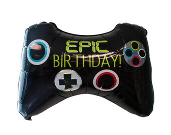 Video Game Controller Balloon, Epic Birthday Party Decor (18 Inches)