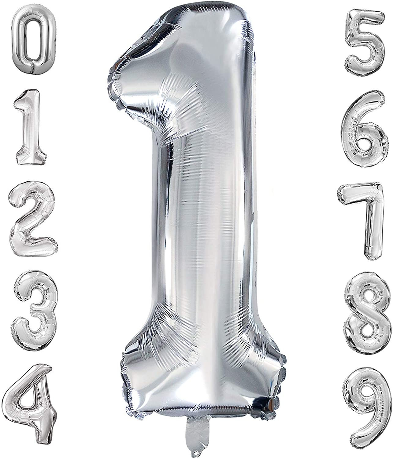 ESHILP 40 Inch Number Balloon Foil Balloon Number 57 Jumbo Giant Balloon Number 57 Balloon For 57th Birthday Party Decoration Wedding Anniversary Graduation Celebration, Blue 57 Number Balloon