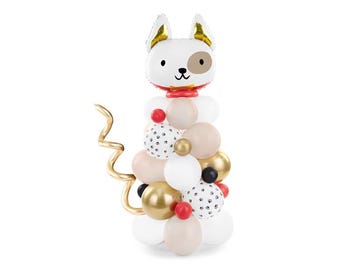 Kit de ramo de globos para perros - Decoración para fiesta de cachorros / 33x61 pulgadas / Arreglo de globos para armar