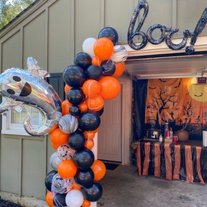Halloween Balloon Arch Kit, Orange, Black, Marble, Ghost Balloons image 2