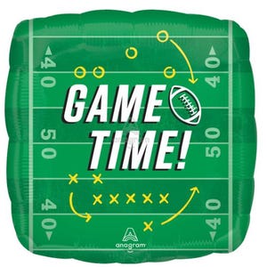 Game Time Football Balloon – 18” Green Foil | Super Bowl, Sports, Tailgate, Birthday Party Decor