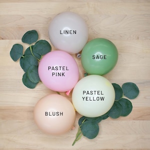 Garden Floral Balloons, PREMIUM Quality Matte Birthday Party Balloons, Bridal Shower or Baby Shower Balloons, CHOOSE Your Color and Size