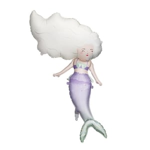 Foil Mermaid Balloon - Under the Sea Party Decor | 26x43 Inches | Air or Helium