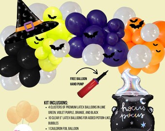 Witch's Brew Balloon Kit – Halloween Cauldron, Witch Hat & Bats