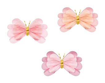 Tissue Paper Butterfly Decorations - Party Decor | 3 Pack | 50x40 cm