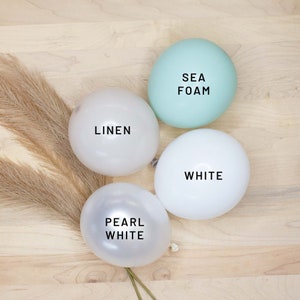 Coastal Balloons, PREMIUM Quality Matte Neutral Birthday Party Balloons, Bridal Shower or Baby Shower Balloons, CHOOSE Your Color and Size