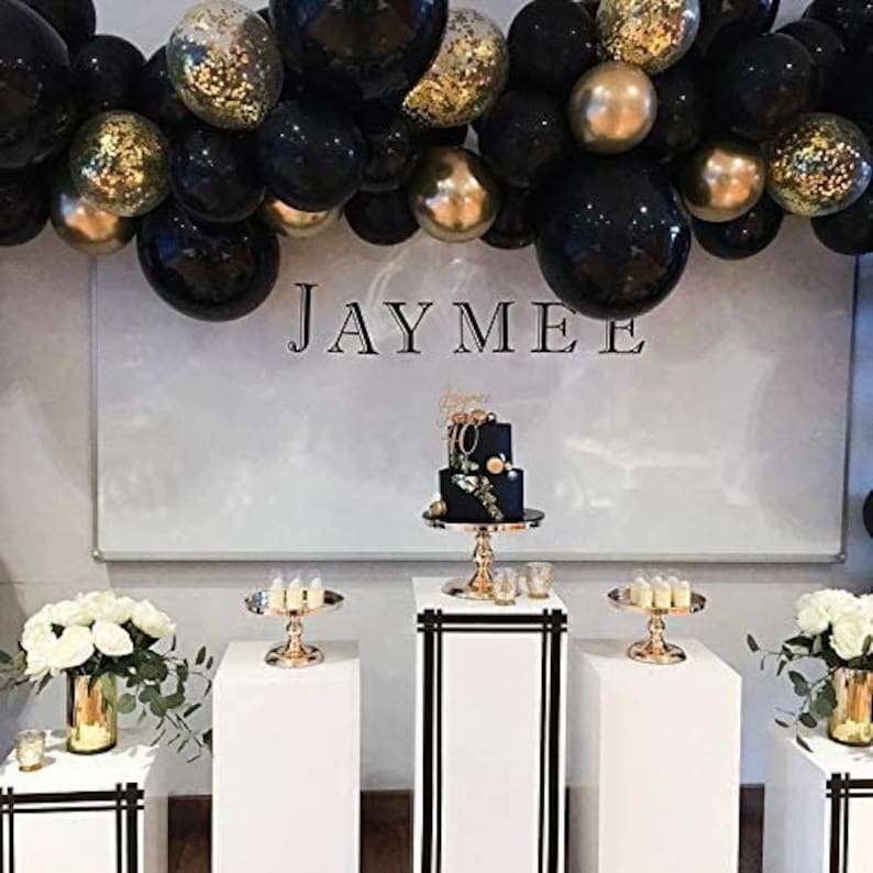 New Years Eve Black and Gold Balloon Garland Kit 2021 New ...