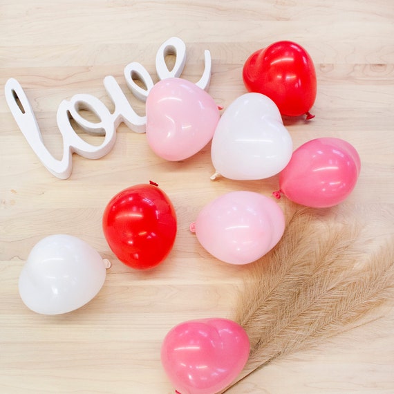 machine twee weken scheepsbouw Mini Rood Roze Witte Hart Ballonnen 10 pack Valentijn - Etsy Nederland