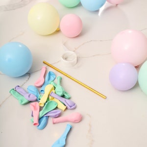 Pastel Rainbow Mini Balloon Cake Topper Kit, Pastel Party Balloons, Two Sweet Birthday Party, Unicorn Party Cake Toppers, Mini Cake Topper image 6