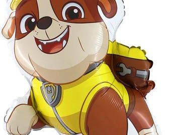 29-Zoll-Paw-Patrol-Rubble-Ballon – Dekoration für Kindergeburtstage