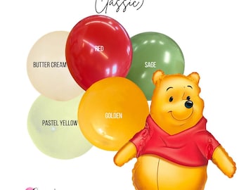 Winnie the Pooh (Sweet & Classic) Balloon Garland Kit – Storybook Birthday Decorations