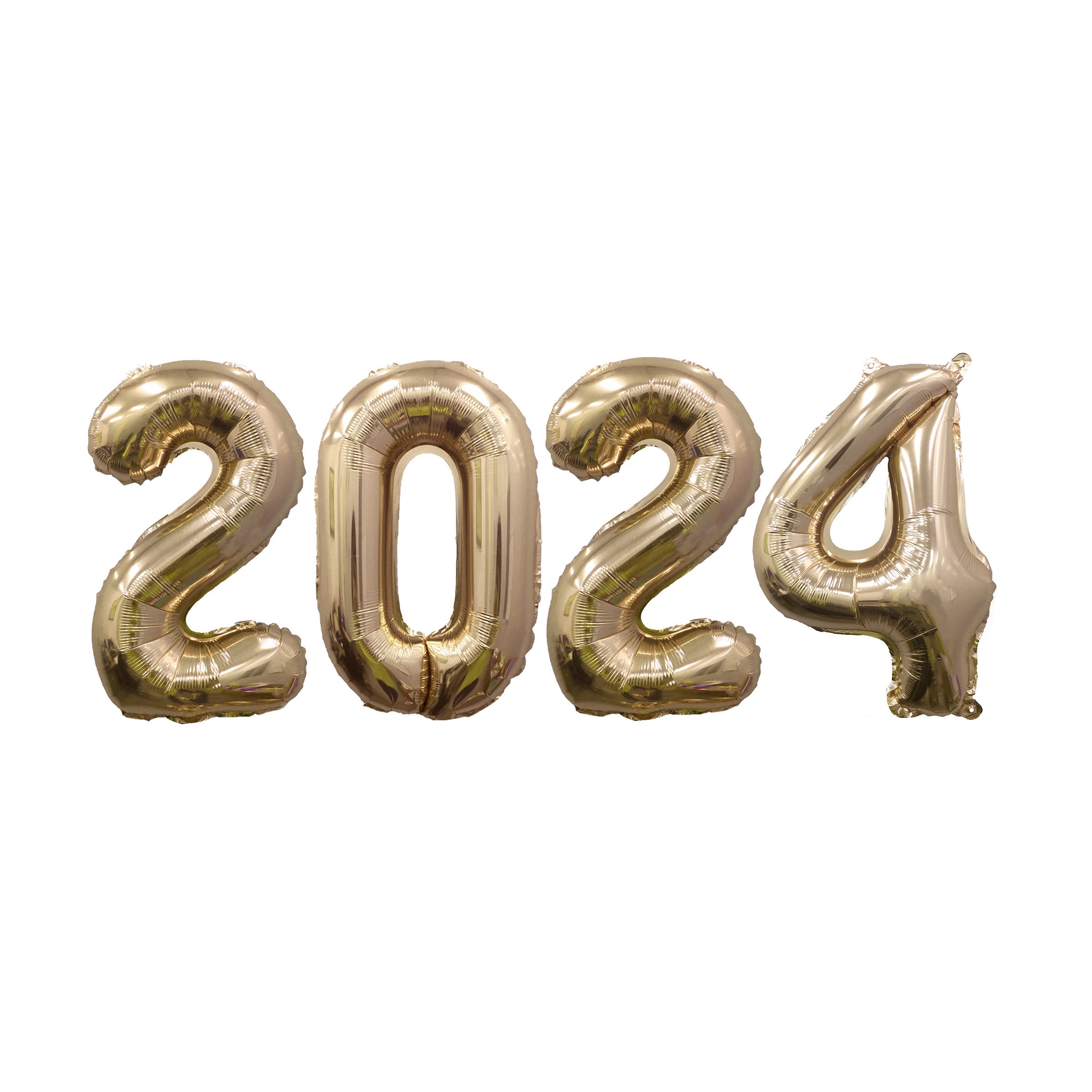 FUNFEST Décoration de fête du Nouvel An 2024 - Pack 41 Ballons Géant  couleur Or, Noir, Paillette 