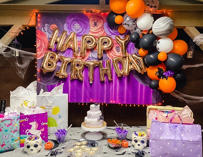 Halloween Balloon Arch Kit, Orange, Black, Marble, Ghost Balloons image 4