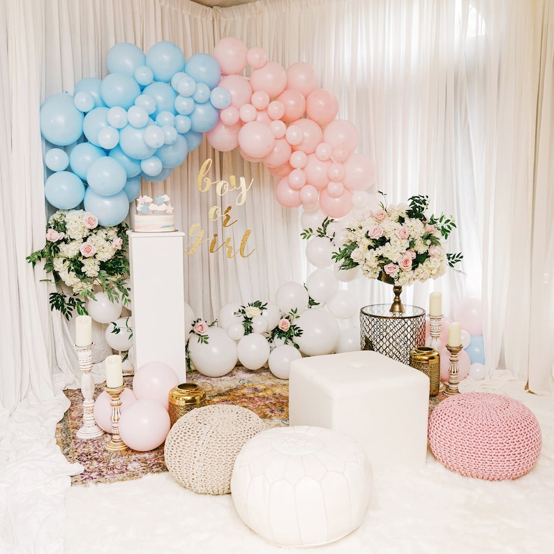 Gender Reveal Balloon Garland Kit PREMIUM Quality Pastel Etsy