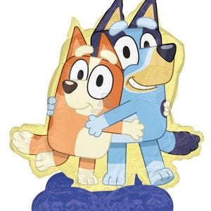 Licensed Bluey Party Balloon, Mylar Foil 32 Inch Bluey Birthday Giant Balloon, Kids Birthday Party Balloons