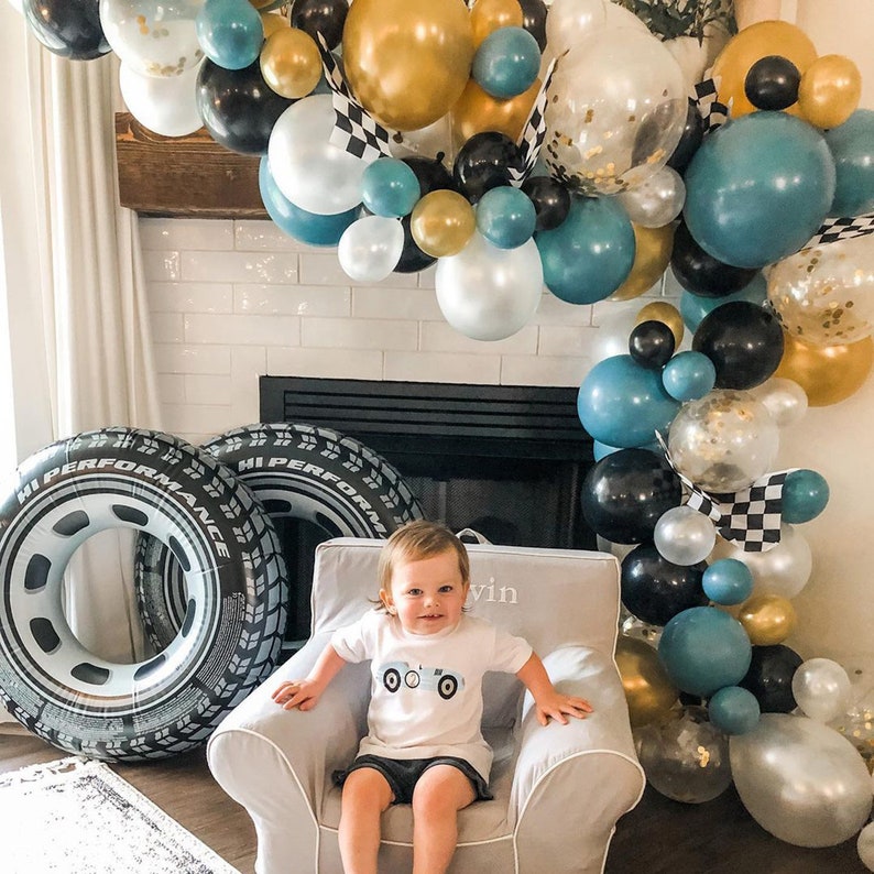 Kit de arco de globos personalizado para fiestas de segundo cumpleaños, kit de guirnalda de globos personalizada para segundo cumpleaños, globos para cumpleaños de niño o niña de dos años imagen 3