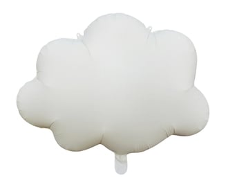Globo gigante de nube esponjoso mate color marfil/beige (68,5 cm) Globo de nube, globo de cumpleaños "En la cima de la felicidad", globos de compromiso, fiesta espacial