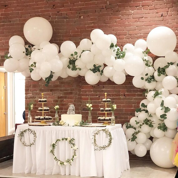 pix Wedding Balloon Photo Backdrop white wedding backdrop balloon garland kit bridal shower etsy