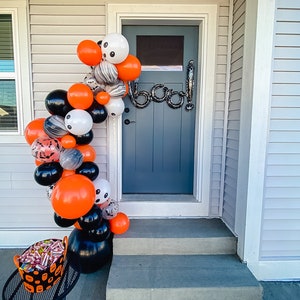 Halloween Balloon Arch Kit, Orange, Black, Marble, Ghost Balloons image 3