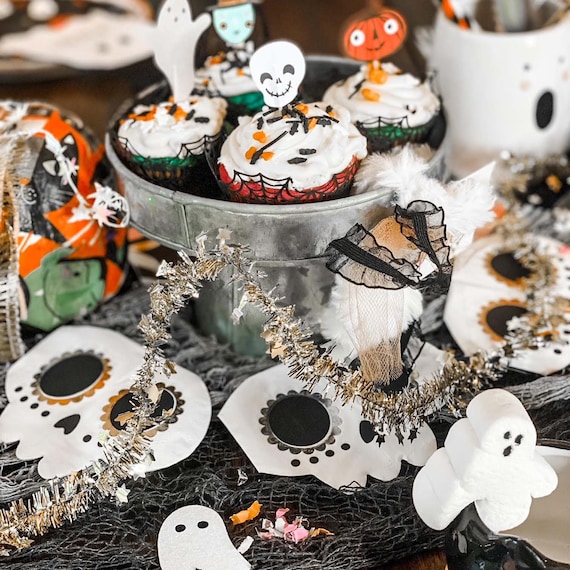 24 Pailles Halloween Roses Mignonnes - Décorations Fête Avec Adhésifs, Ghost Straws Pailles Halloween Cute