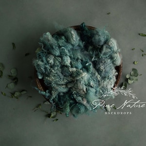 Dark Greenery Newborn Digital Backdrop with Dried Eucalyptus Leaves