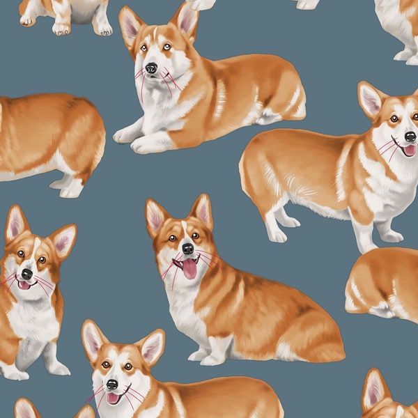 Patchworkstoff Corgie