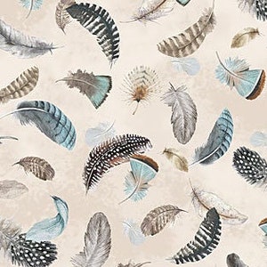 Beautiful feathers on beige