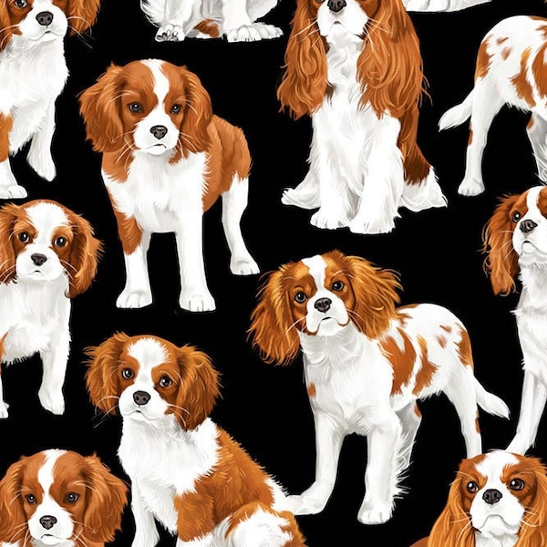 Patchwork tissu Cavalier King Charles Spaniel