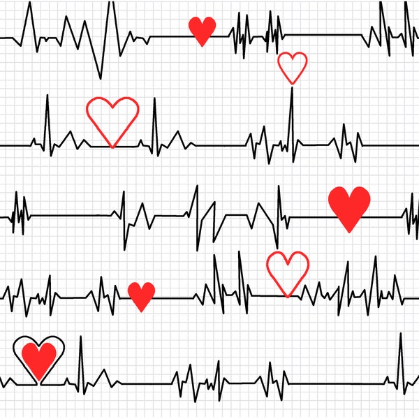 Patchwork tissu rythme cardiaque ECG lumineux - Appeler al Infirmières