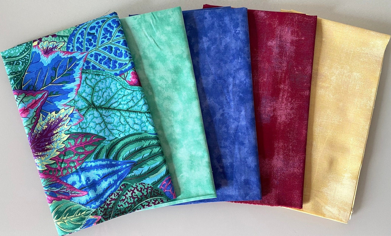 Patchworkstoffe Stoffpaket Kaffe Fassett Coleus Türkis und - Etsy.de