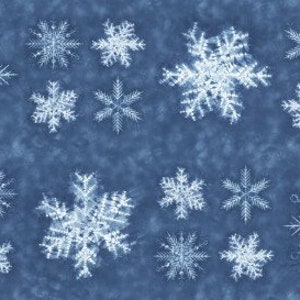 Patchwork panel "Snowflakes on Light Blue" Debby Maddy