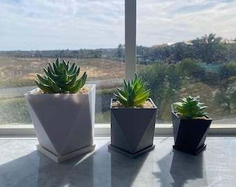 Square Succulent Planter Pot With Drainage Holes